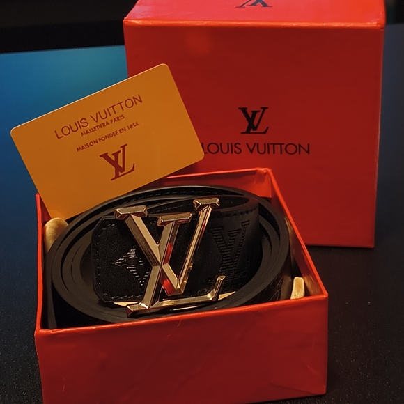 Louis Vuitton Other - Louis Vuitton Black Belt with Silver Buckle
